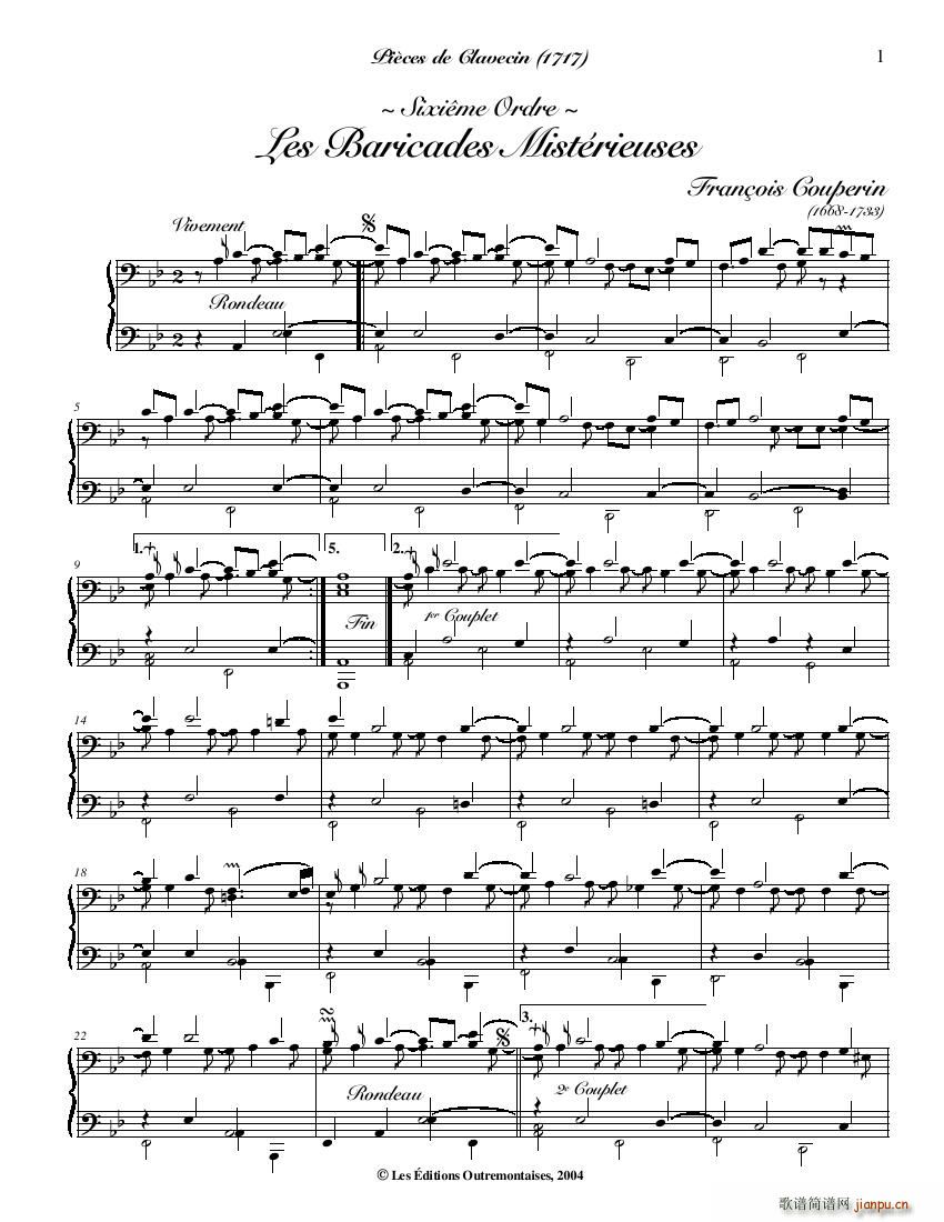 Couperin 6eOrdre Les Baricades1