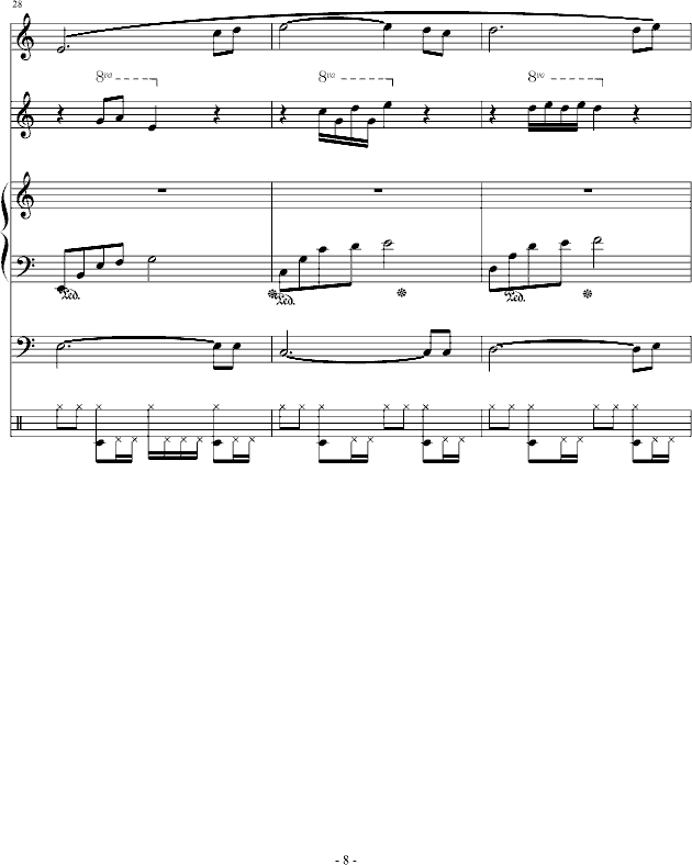 思念进行曲-钢琴谱(钢琴曲)-琳琅8