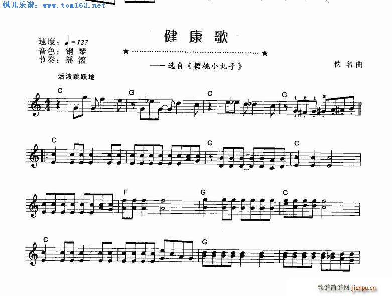 健康歌 选自 樱桃小丸子1