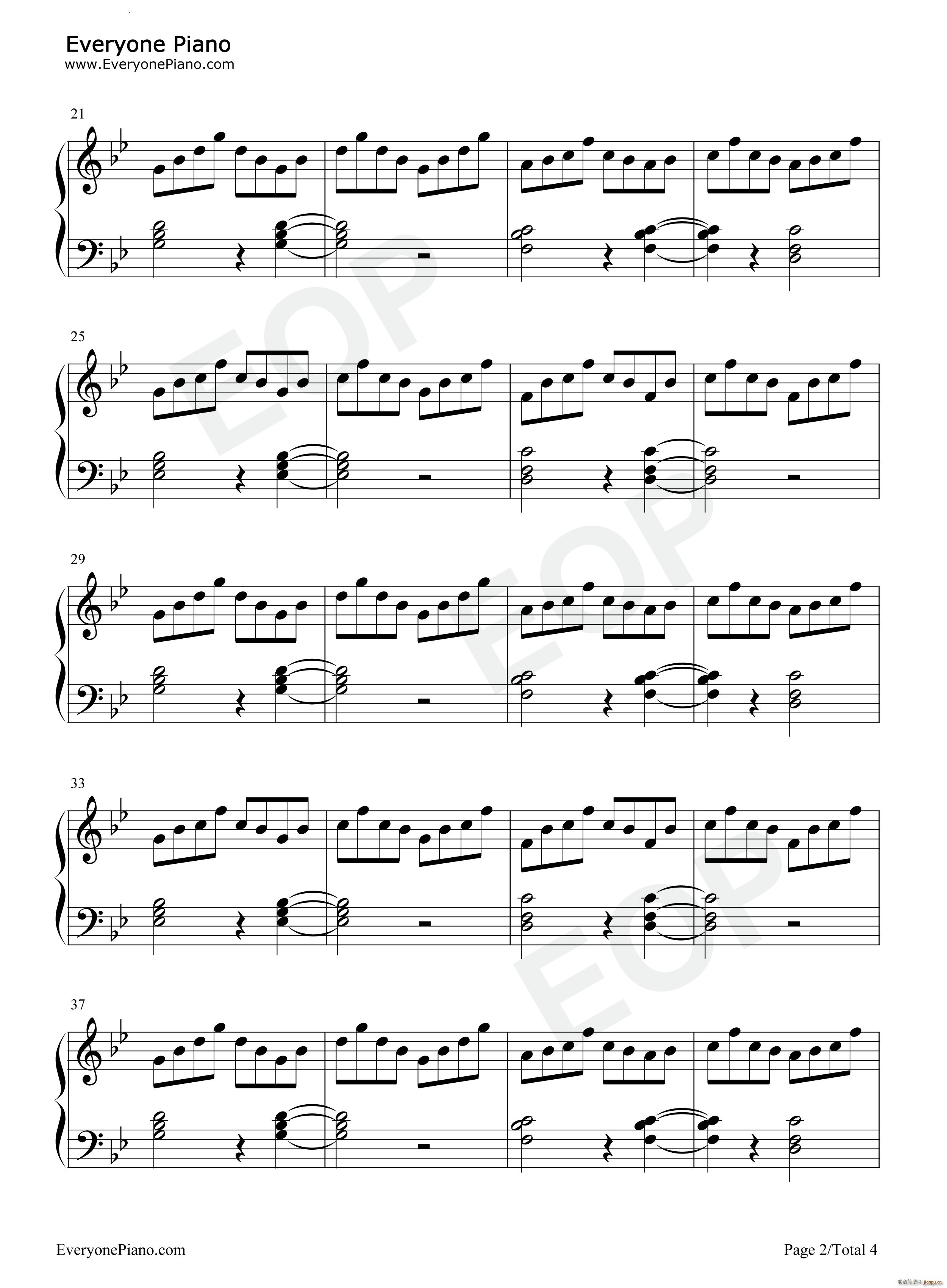 O-Fly On简单伴奏谱_Coldplay3