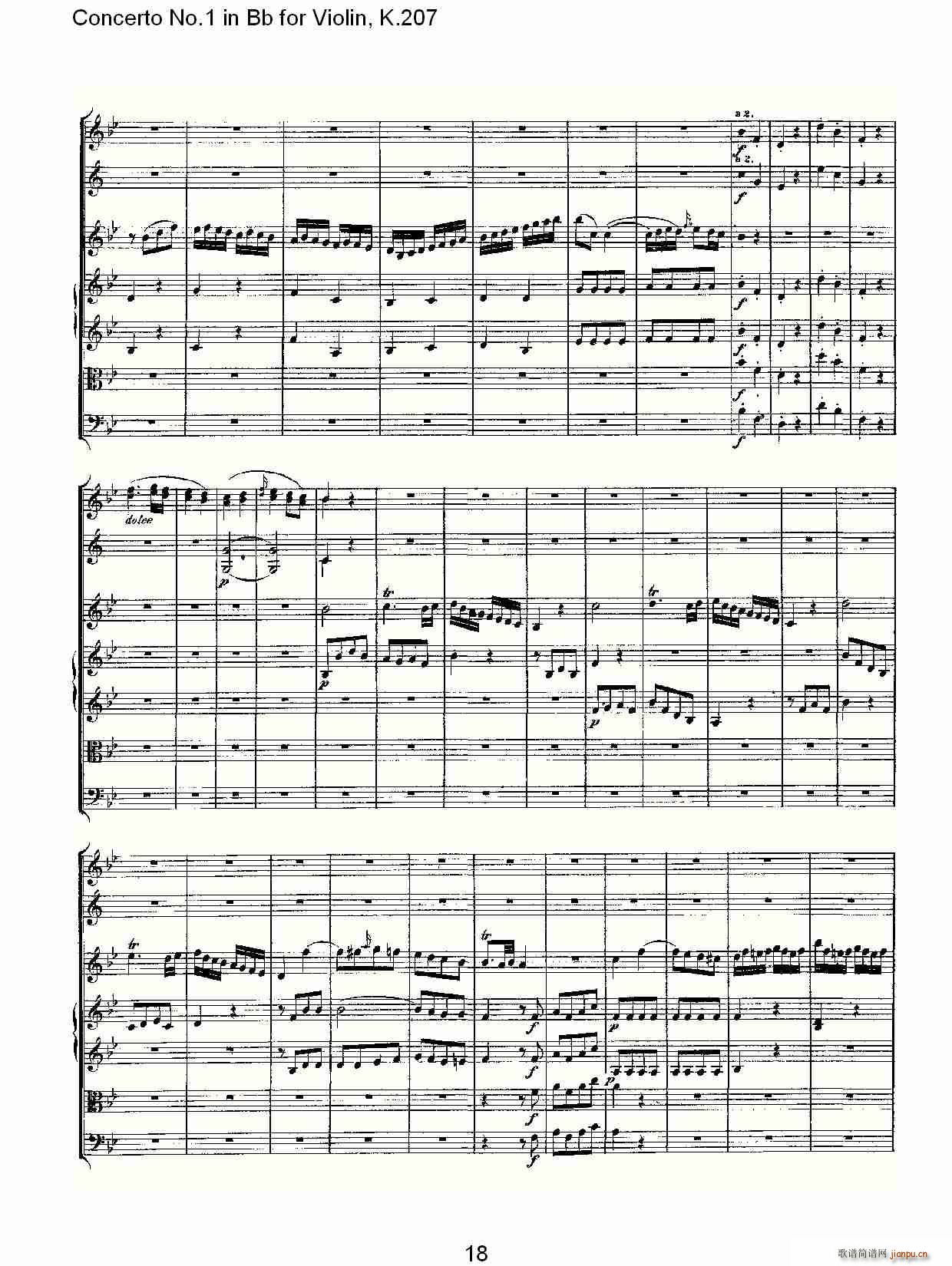 Concerto No.1 in Bb for Violin, K.207（Bb调小提琴第一协奏曲）_沃尔夫冈・阿马多伊斯・莫扎特18