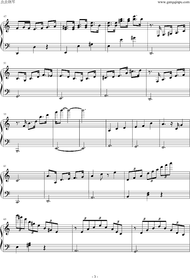 我的快乐-[命中注定我�勰�]插曲-钢琴谱(钢琴曲)-锦绣二重唱3