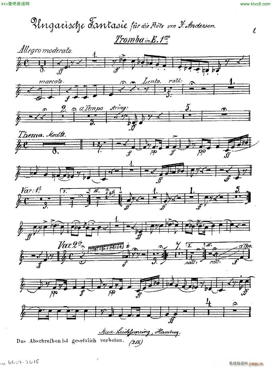 Andersen op 2 Ungarische Fantasie orch parts45