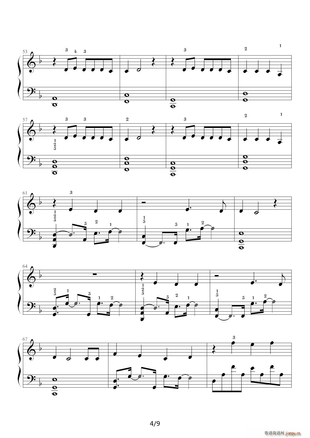 How You Remind Me（ 海贼王剧场版主题曲 艾薇儿） F调4