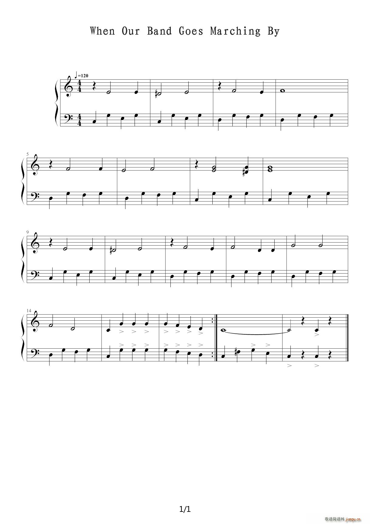 When our band goes marching by C调1
