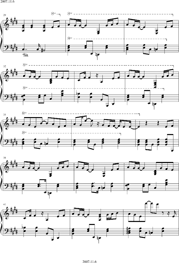 最长的电影-（钢琴版）-钢琴谱(钢琴曲)-周杰伦3