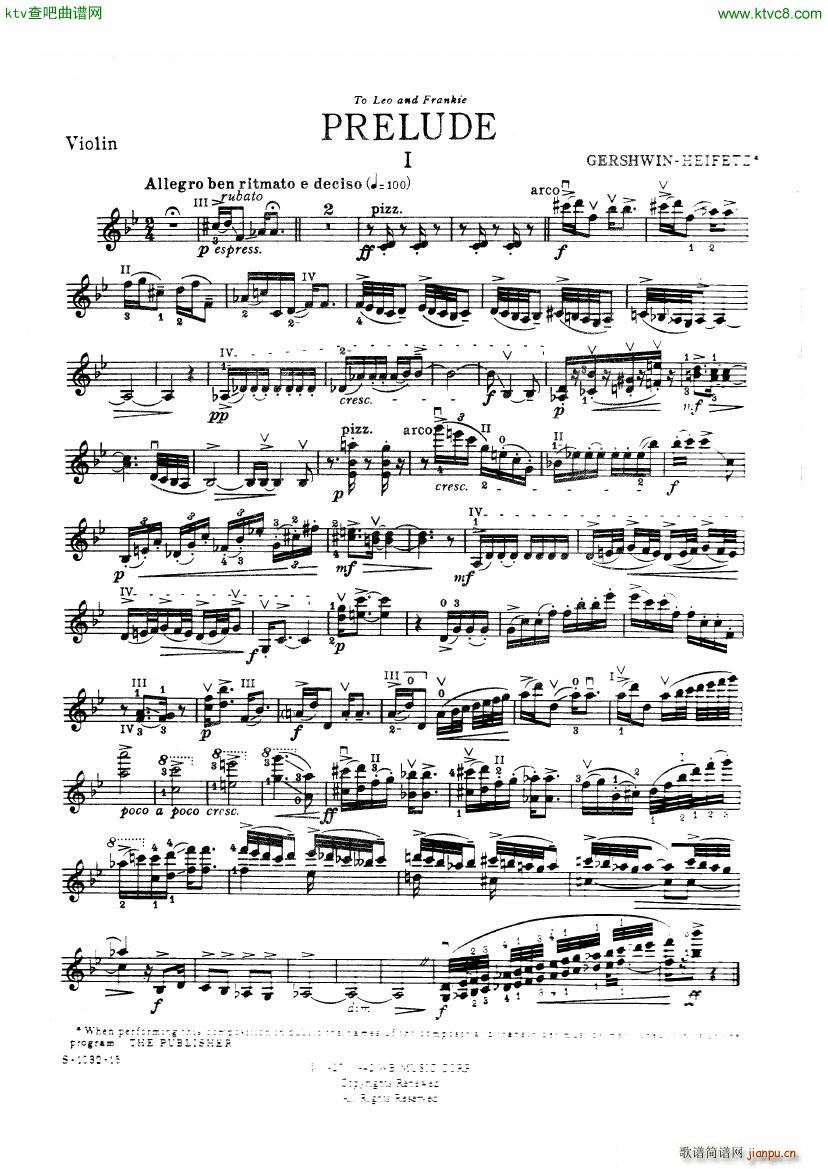Gershwin Heifetz Preludes1