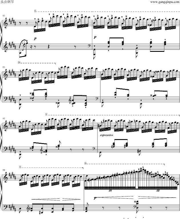 李斯特练习曲《钟》-钢琴谱(钢琴曲)-李斯特10