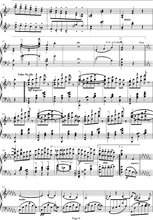 蓝色多瑙河-Schulz-Evler改编-钢琴谱(钢琴曲)-约翰・斯特劳斯6
