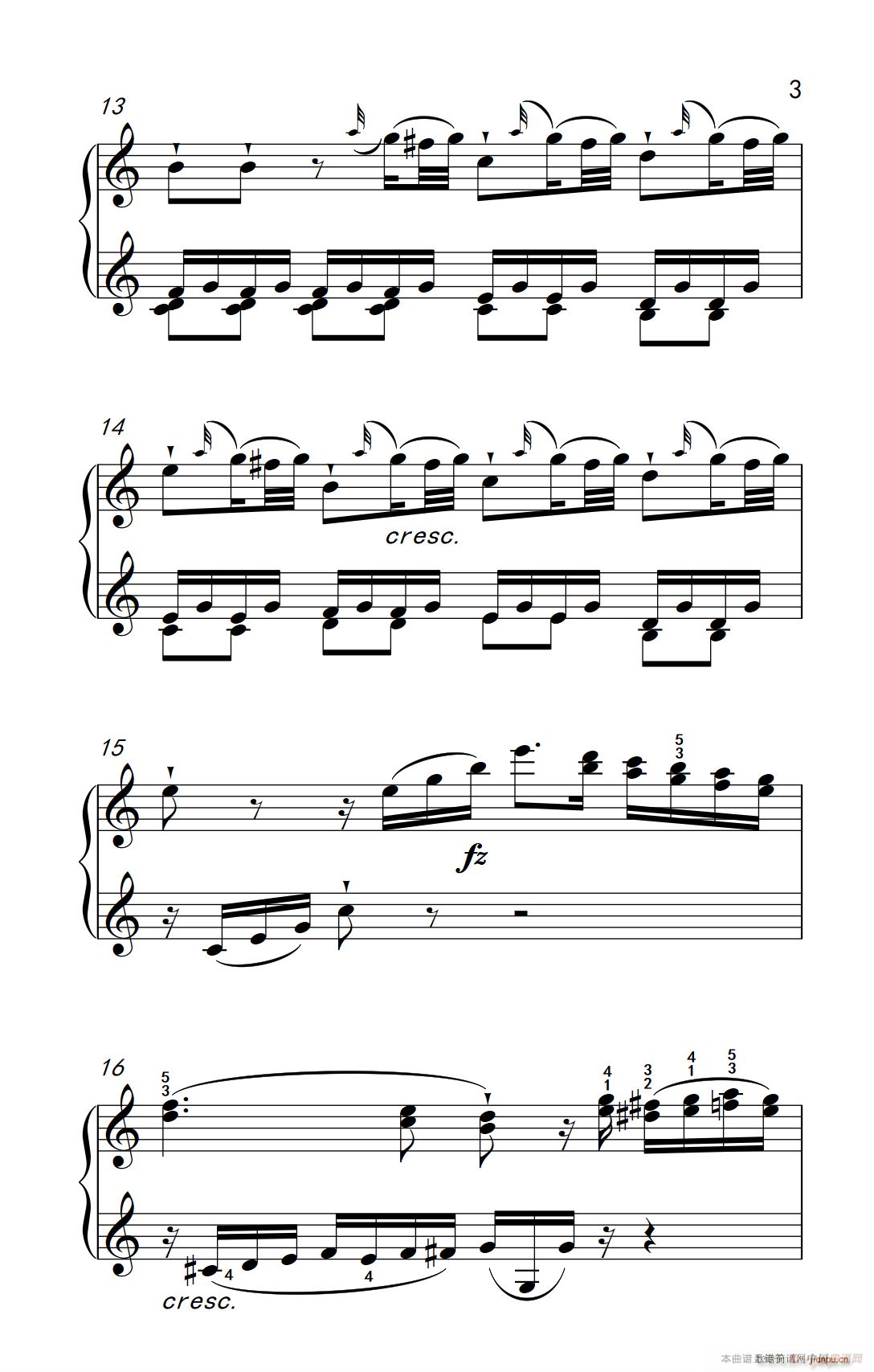 第九级1 C大调奏鸣曲 第一乐章 Hob XVI 50（中央音乐学院 钢琴（业余）考级教程 7-9级）3