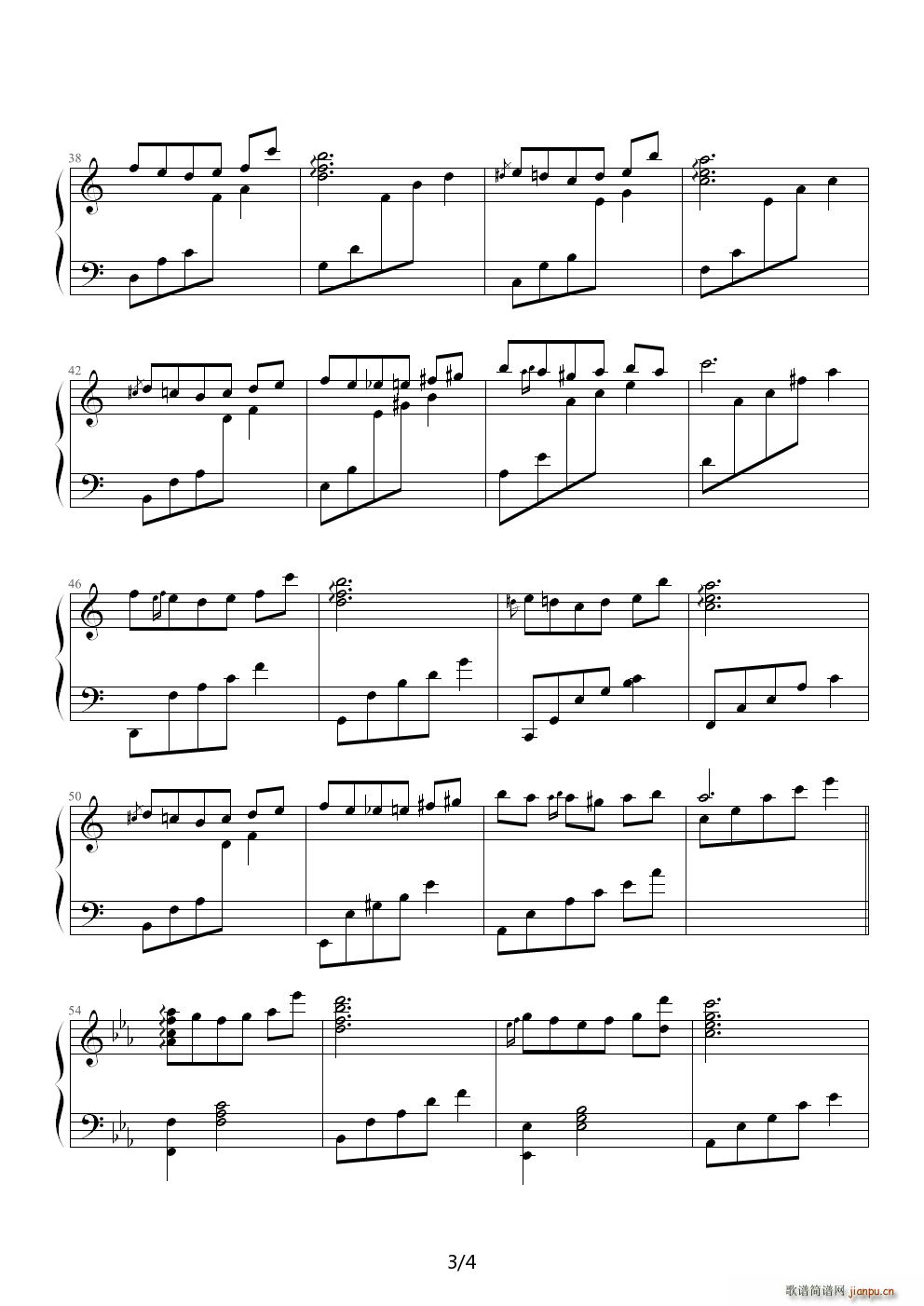 冬季恋歌插曲 白色恋人 C调3