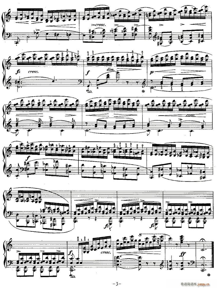 肖邦钢琴练习曲，Op.10之七3