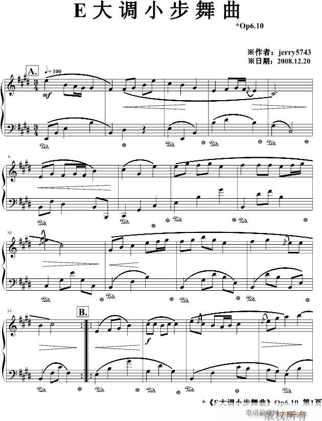 E大调小步舞曲Op6.10_jerry57431
