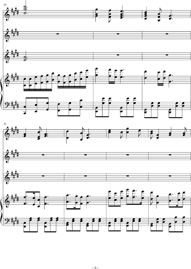 难忘的记忆-钢琴谱(钢琴曲)-音乐作坊6