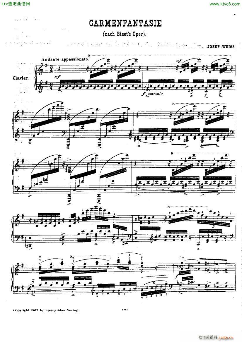 Bizet Weiss Carmen fantasie1