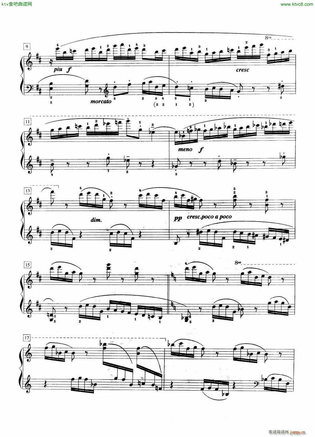 林间小溪 练习曲 八级B 12