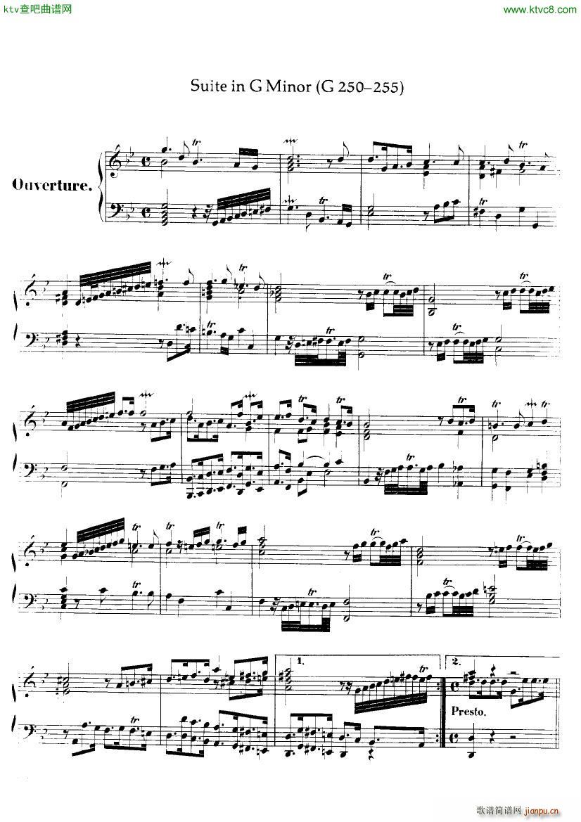 Handel Suite in G minor G250 2551
