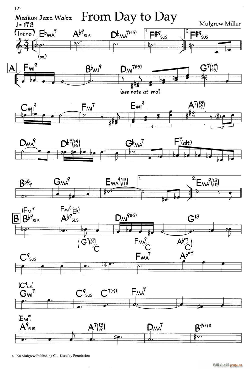 From Day to Day(爵士钢琴曲)1