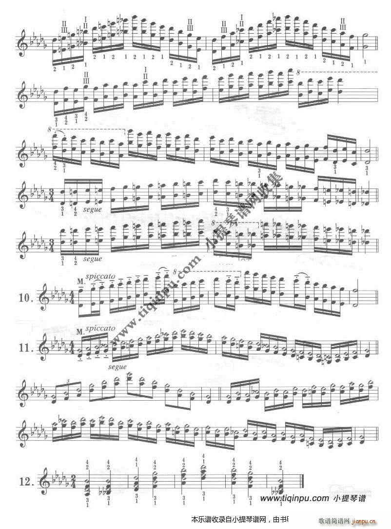 卡尔弗莱什《小提琴音阶体系》降D大调6