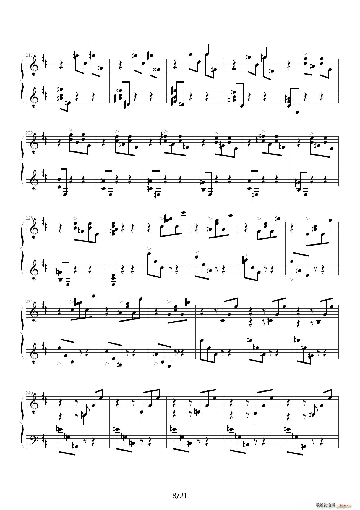 肖邦第一谐谑曲 D调8