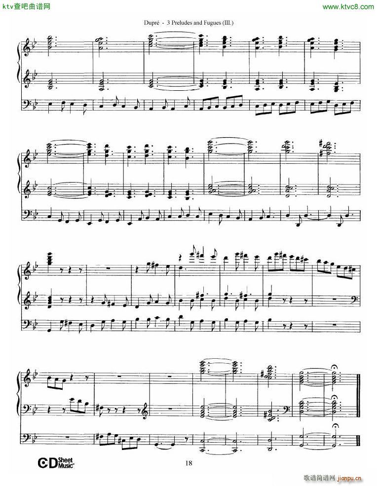 Dupré Prelude Fugue in G minor Op 7 No 318