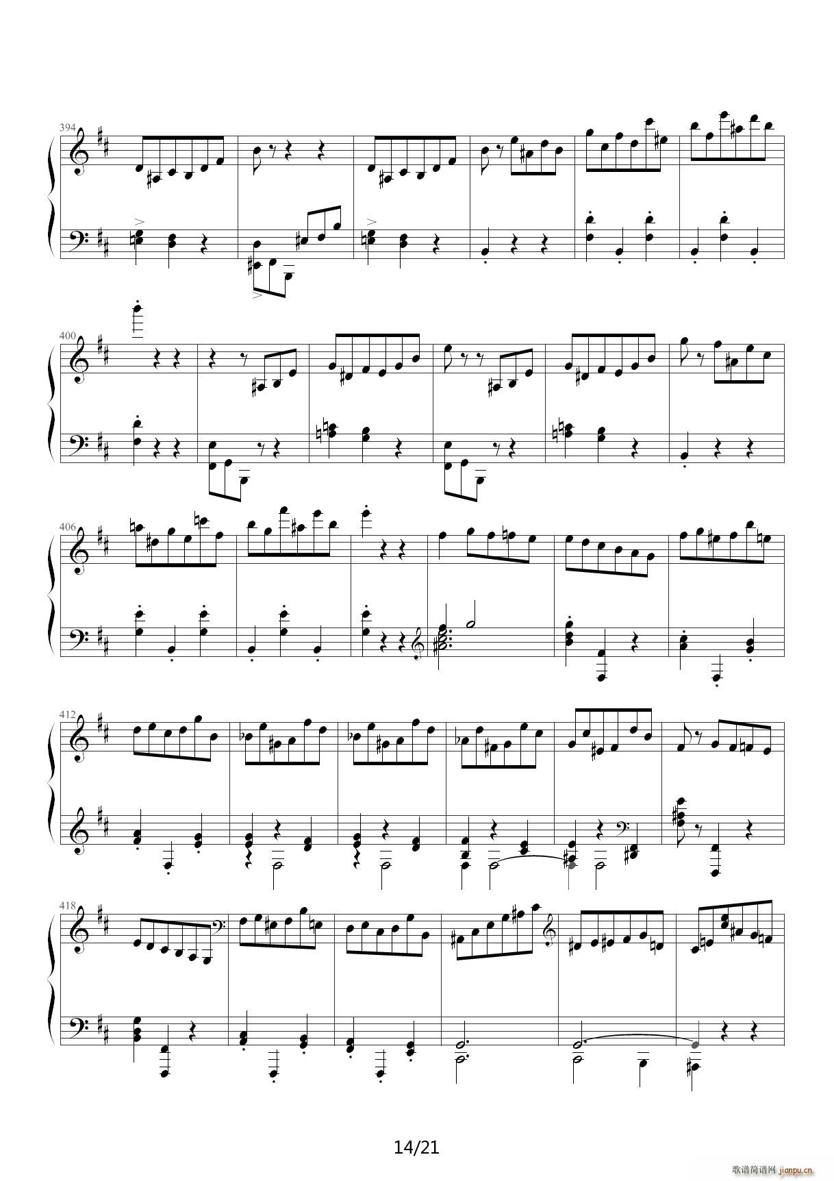 肖邦第一谐谑曲 D调14