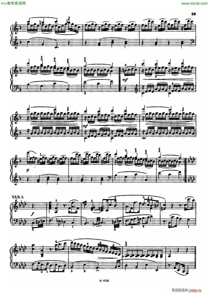 Czech piano variations from 18th century27