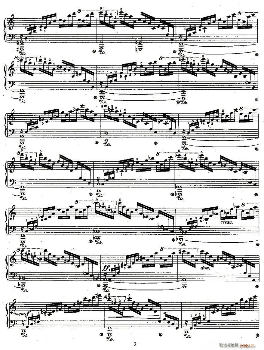 肖邦钢琴练习曲，Op.10之一2