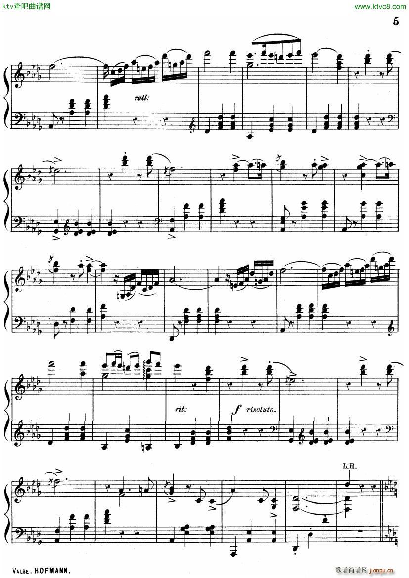 Hofmann Valse in Ab5