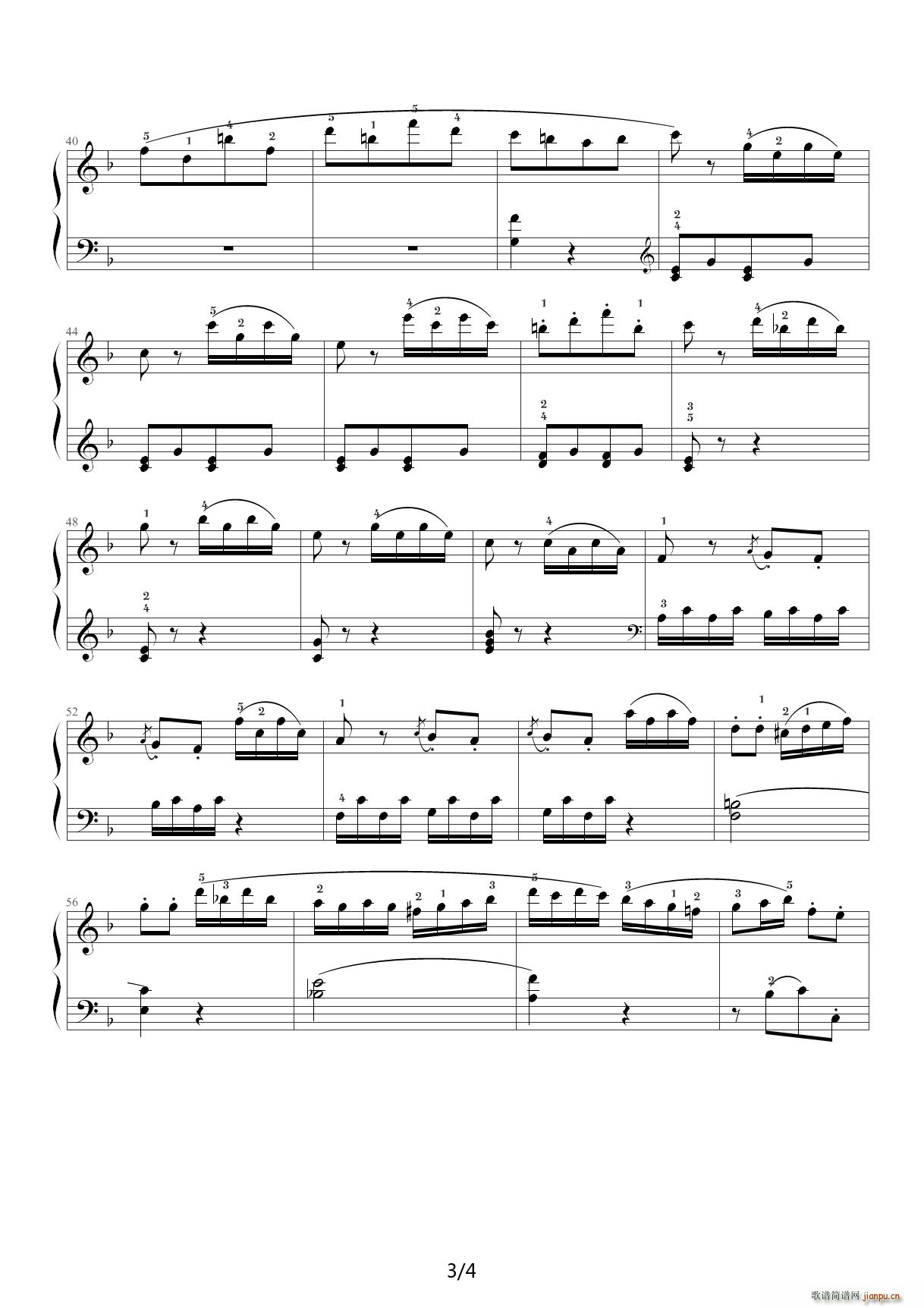 小奏鸣曲第一乐章（贝多芬） 一首简单的曲子3