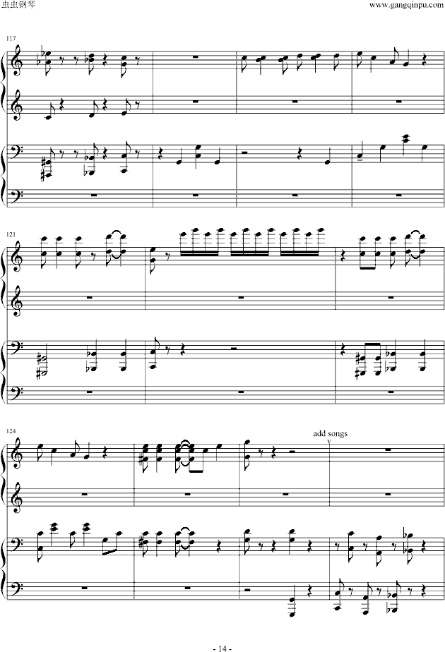 逆鳞狂想曲-钢琴谱(钢琴曲)-世界名曲14