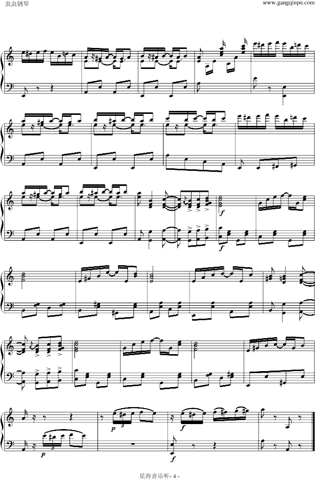 献给爱丽丝- Jazz-钢琴谱(钢琴曲)-贝多芬-beethoven4