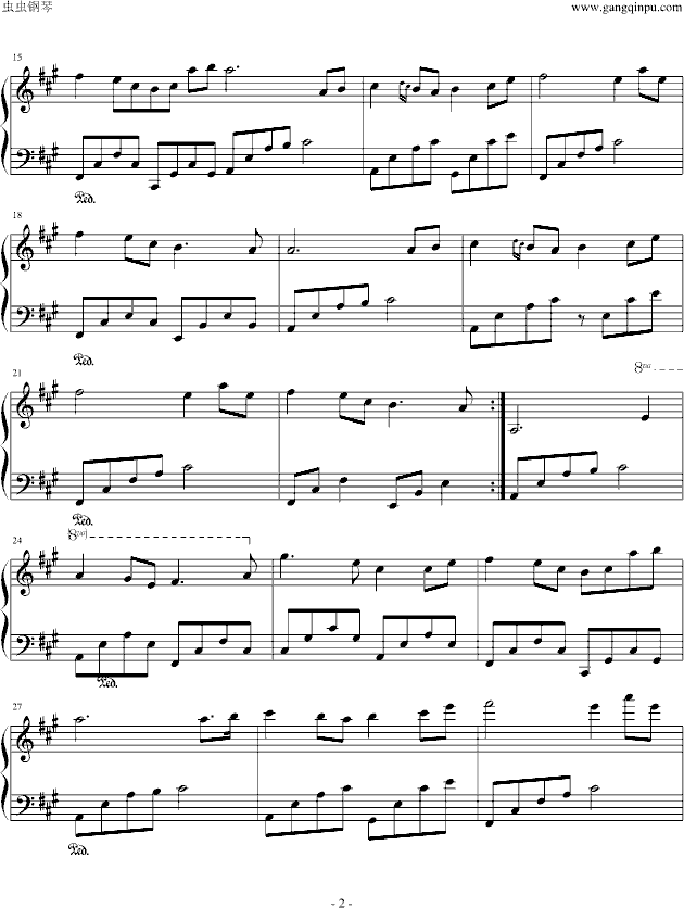 莎莉花园 The Sally gardens-钢琴谱(钢琴曲)-菲尔・考特-Phil Coulter2