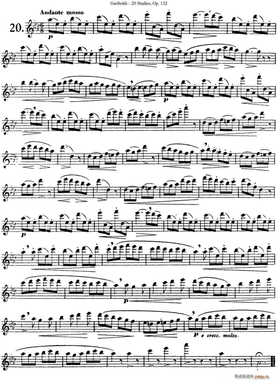 二十首练习曲作品132号之201