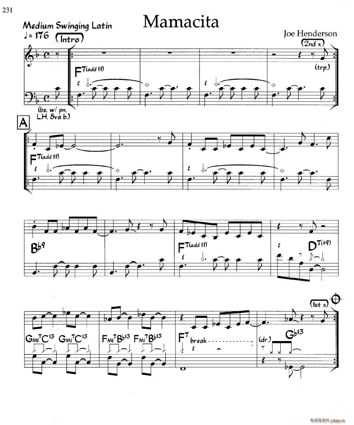 Mamacita（爵士钢琴曲）1