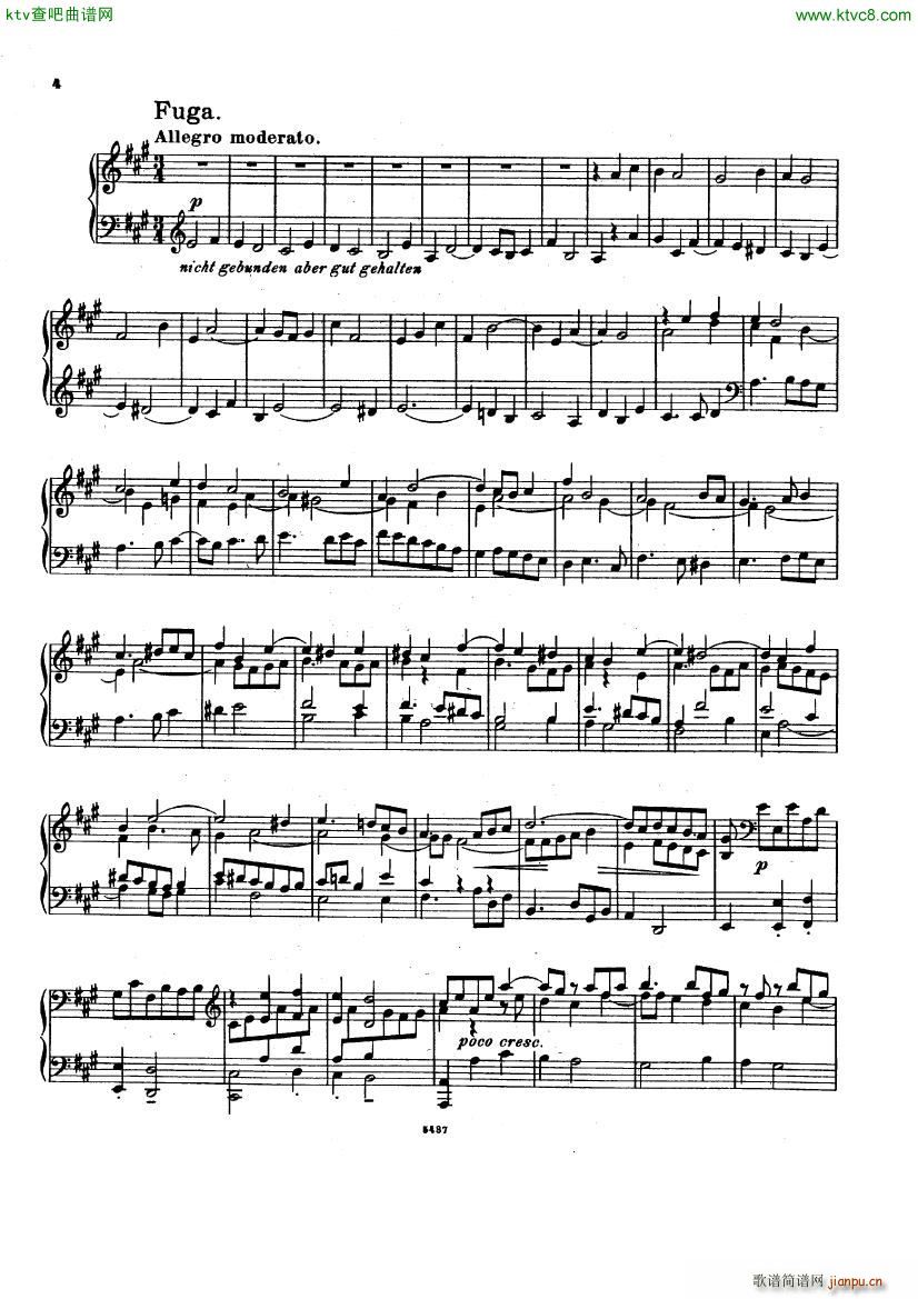 Bach D Albert Prelude and fugue in a major4