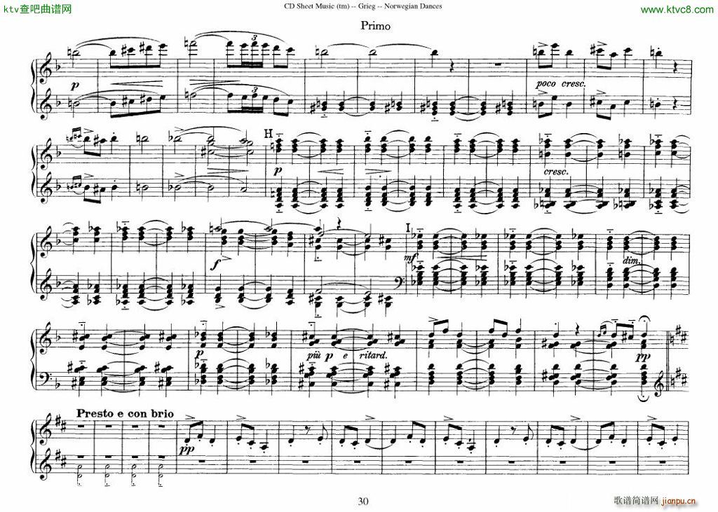 Grieg Norwegian Dance Op 35 1 4 Duet30