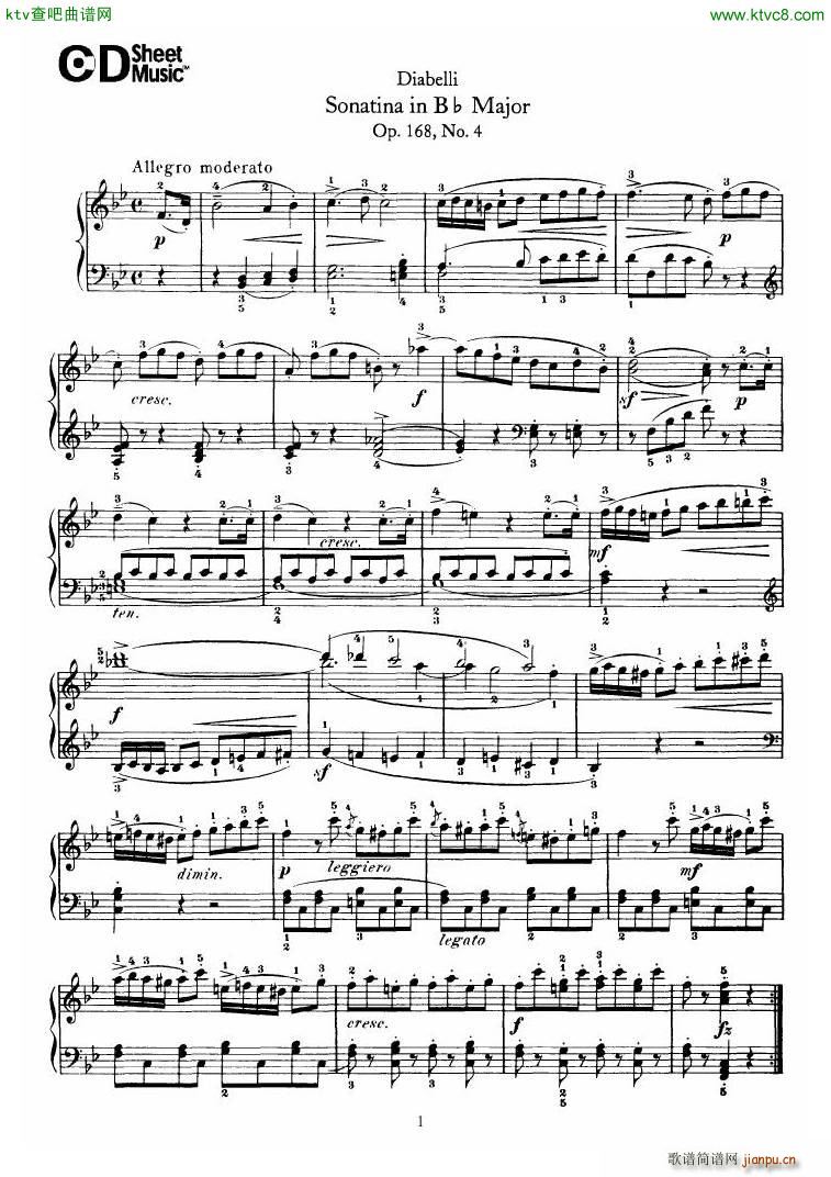 Diabelli Sonatinas Op 168 No 1 7 34P13