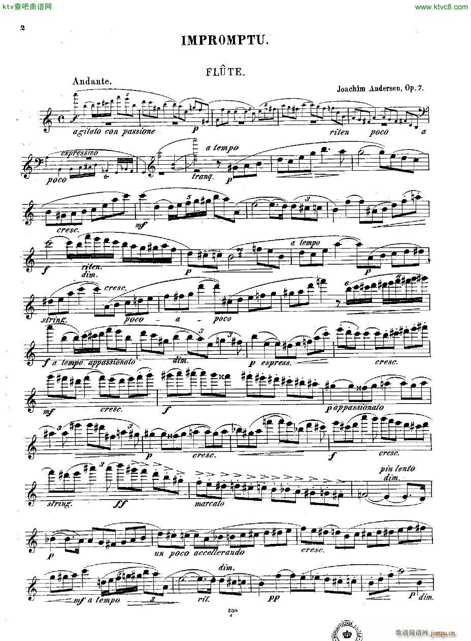 Andersen op 7 Impromptu fl pno8