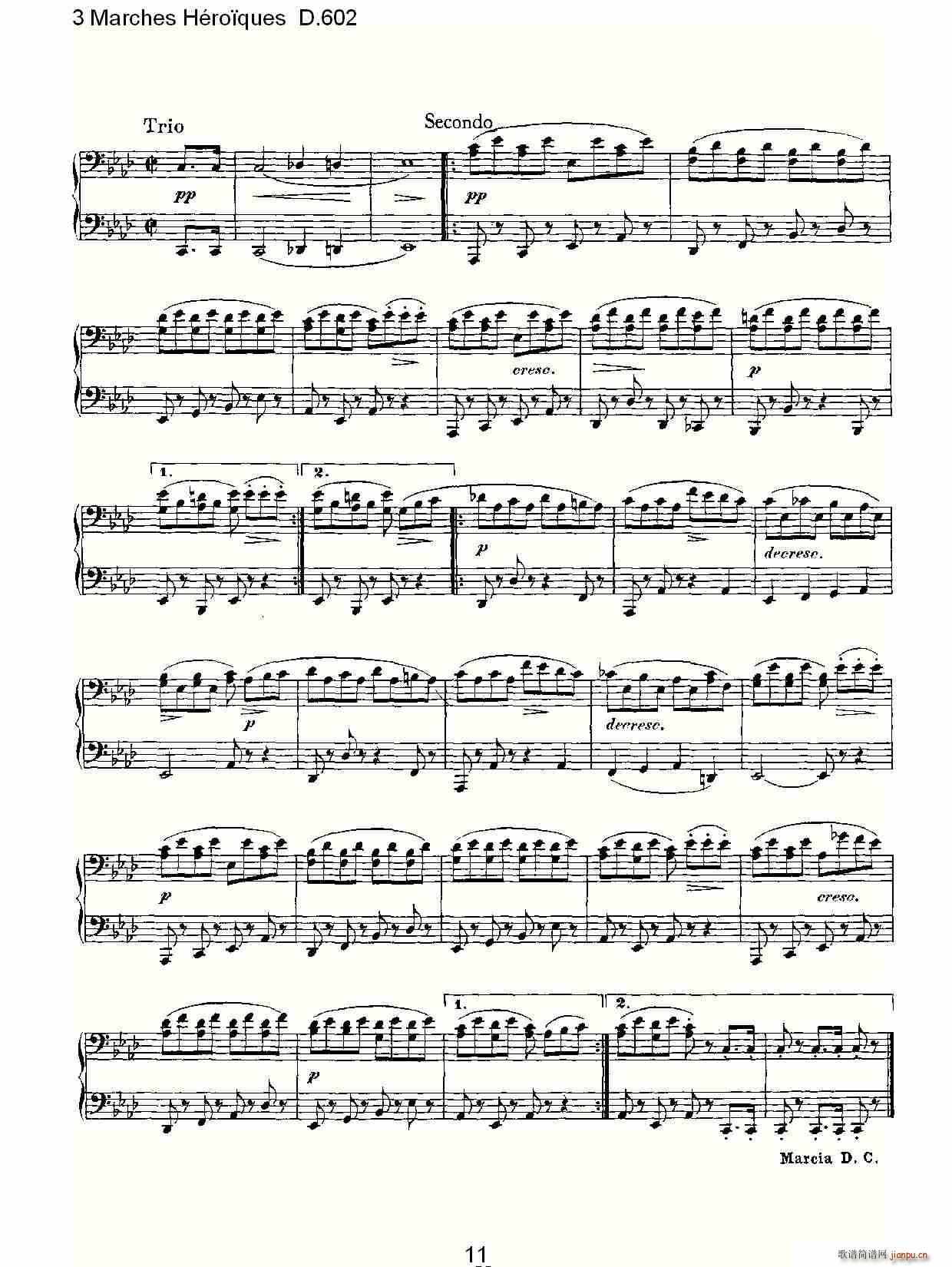 3 Marches Héro?ques D 602 3 进行曲Héro?ques D 602_弗朗兹 舒柏特11