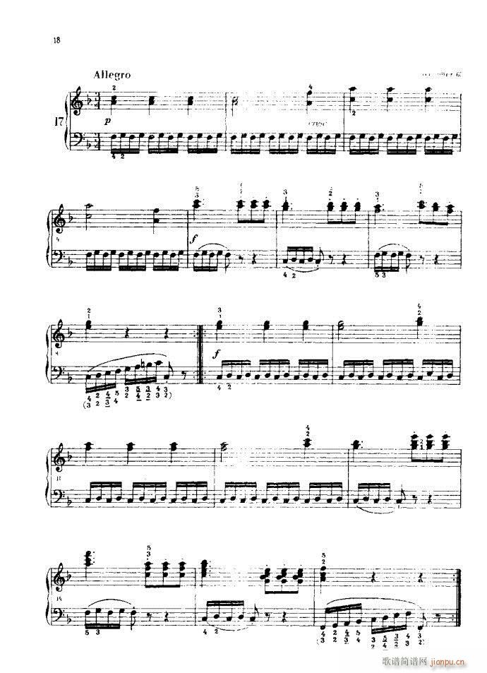 车尔尼手风琴练习曲集18