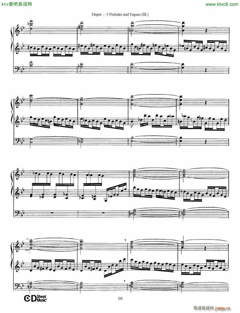 Dupré Prelude Fugue in G minor Op 7 No 310