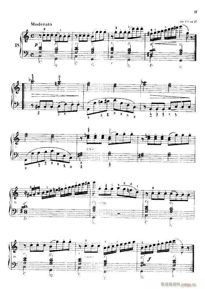 车尔尼手风琴练习曲集19