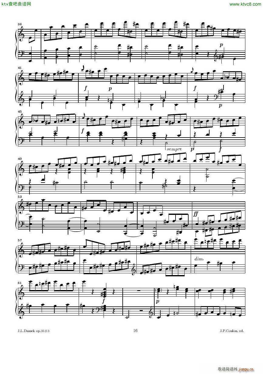 Dussek Sonate No13 op35 No316