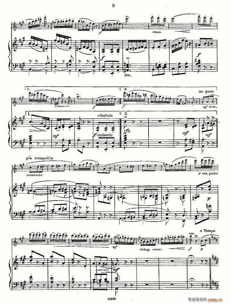 L'Hirondelle.Op.44（长笛+钢琴伴奏）4