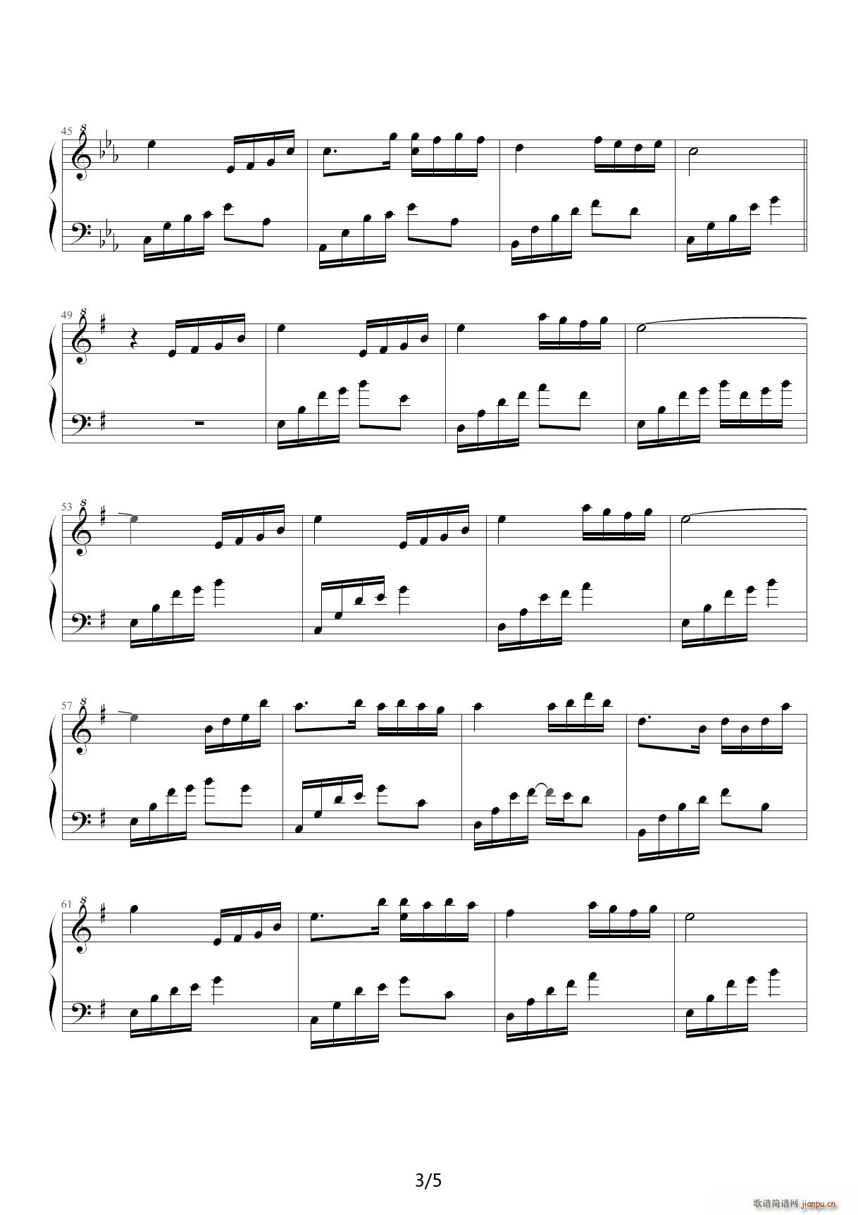 夜的钢琴曲 修改版 降E调3