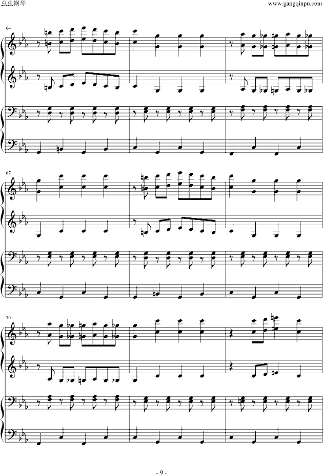 逆鳞狂想曲-钢琴谱(钢琴曲)-世界名曲9