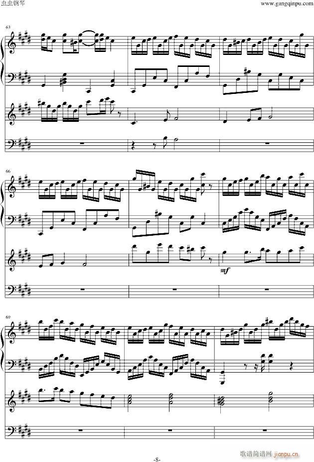 克罗地亚狂想曲 钢琴电子琴无和弦合奏_马克西姆 Maksim Mrvica8