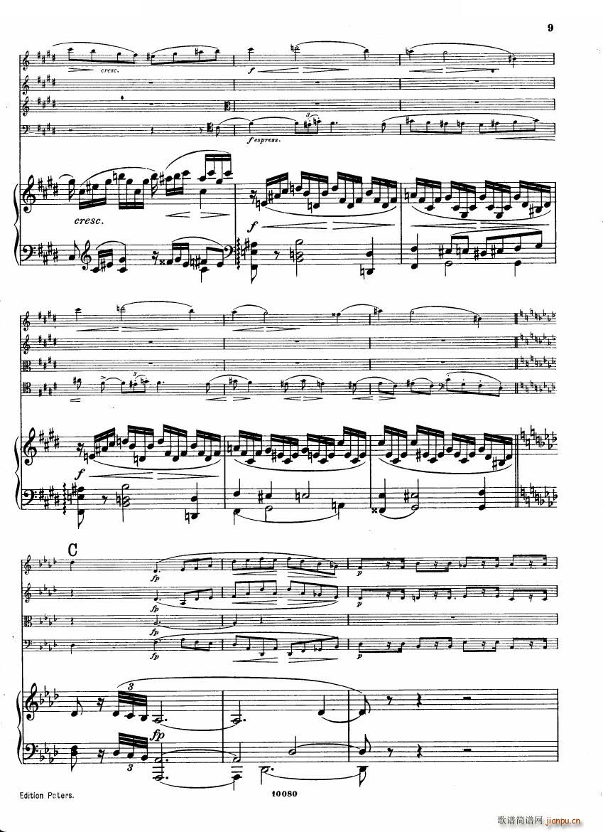 Brahms op 34 Piano Quintet f-minor score（一）8