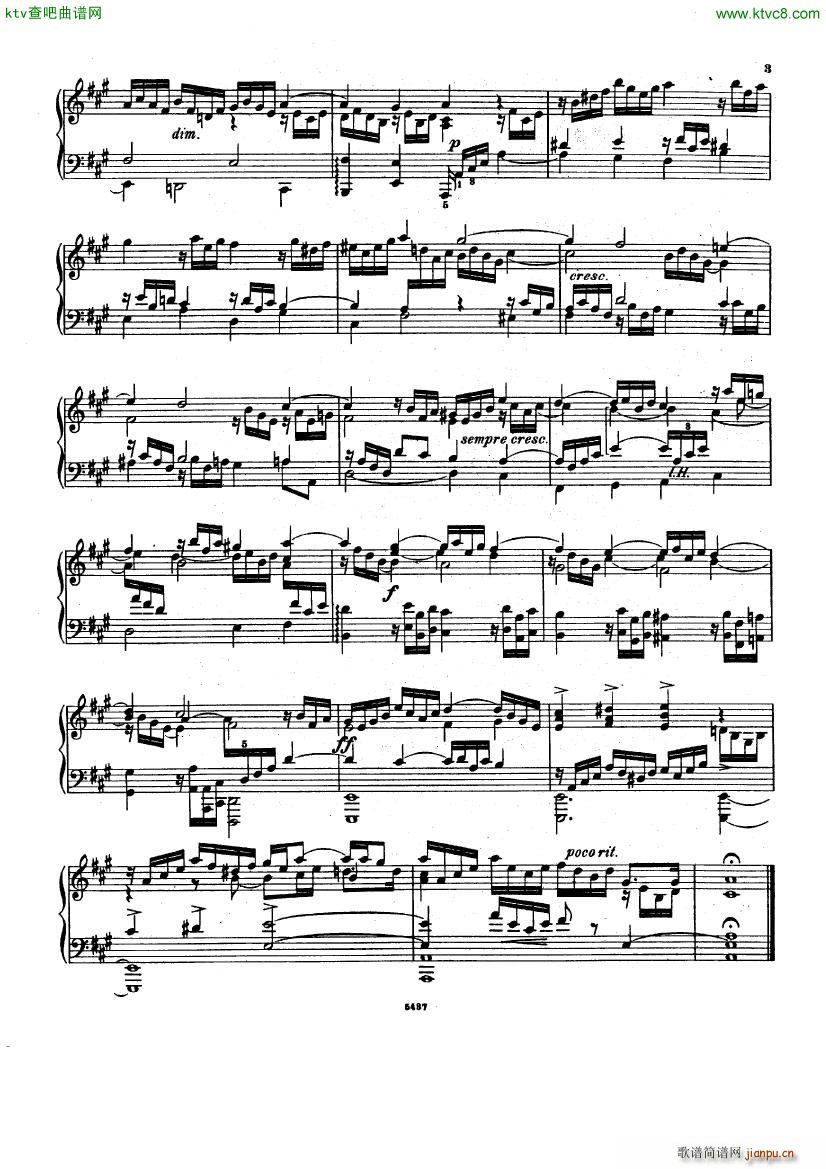 Bach D Albert Prelude and fugue in a major3